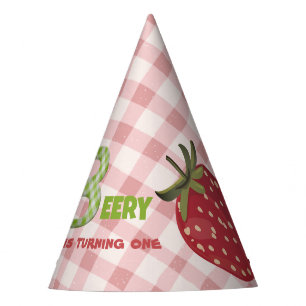 Chapeaux De Fètes Fraise Berry Sweet Casquette de fête d'anniversair