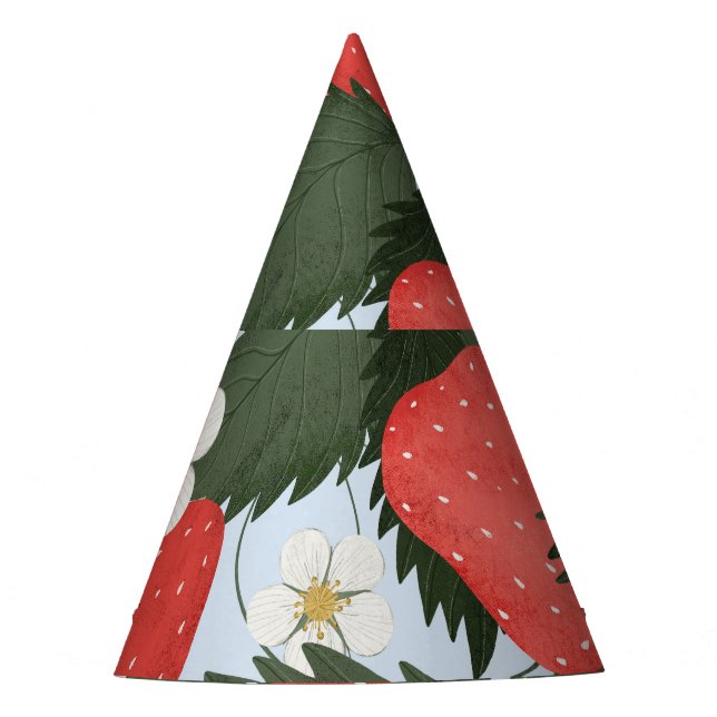 Chapeaux De Fètes Fraises : motif de fruits d'été. (Devant)