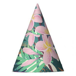 Chapeaux De Fètes Frangipani Tropical : Vintage rose-blanc.