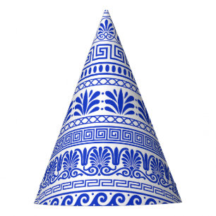 Chapeaux De Fètes Fret grec, Motif méditerranéen, Bleu