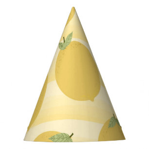 Chapeaux De Fètes Fruit d'été Fruit jaune citron Aquarelle Fête
