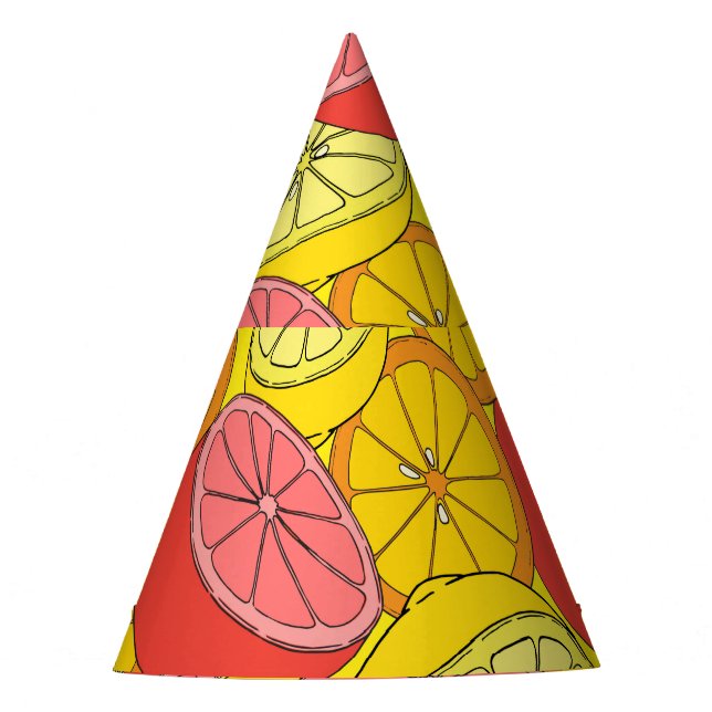 Chapeaux De Fètes Fruits d'agrumes Motif transparent (Devant)