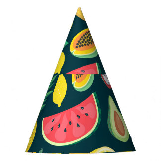 Chapeaux De Fètes Fruits tropicaux Vintage Motif Bliss