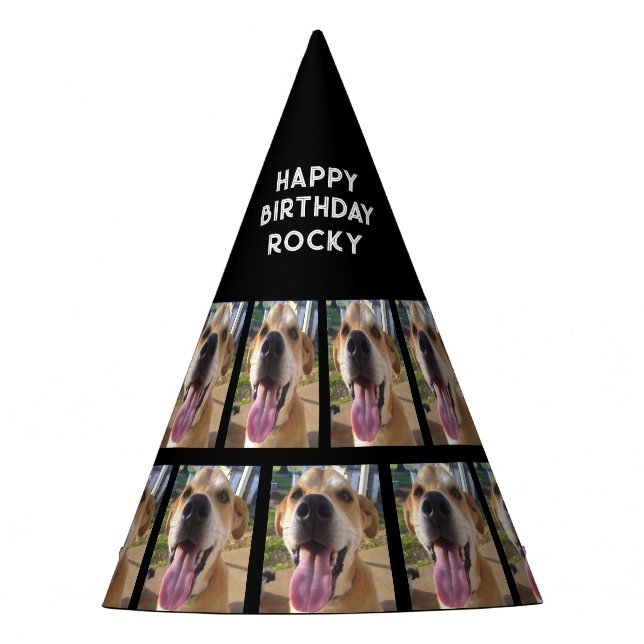 Chapeaux De Fètes Fun Custom Dogs Photo Anniversaire Personnalisé (Devant)