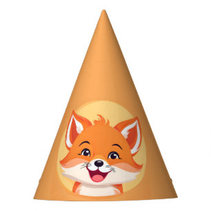 Chapeaux De Fètes Fun red Fox Face safari jungle sauvage fête d'anni