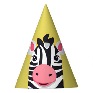 Chapeaux De Fètes Fun Zebra Face safari zoo jungle sauvage Parc d'an