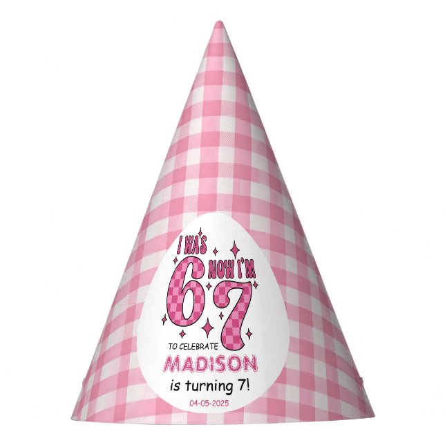 Chapeaux De Fètes Funny 7th Birthday | “I Was 6, Now 7” Party (Devant)