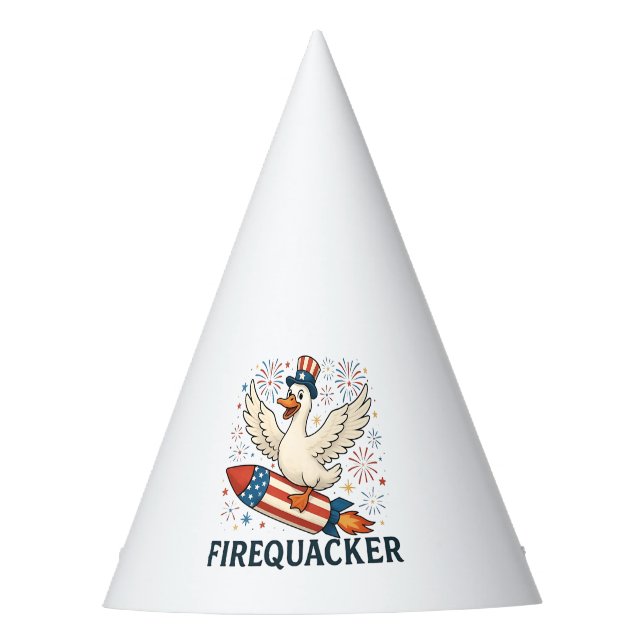 Chapeaux De Fètes Funny Rubber Duck USA Patriotic Firequacker 4e (Devant)