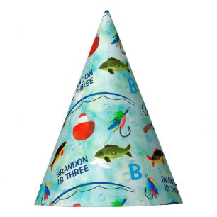 Chapeaux De Fètes Garçons 3e anniversaire o-poisson-ally pêche th