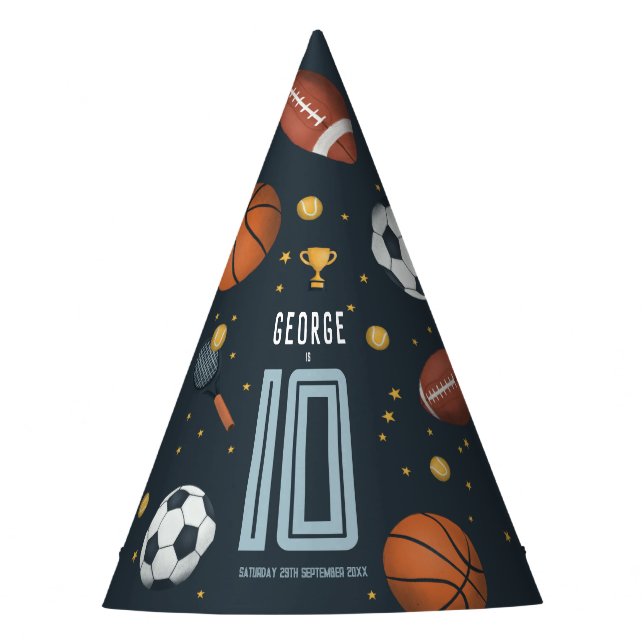 Chapeaux De Fètes Garçons Sports modernes fête d'anniversaire (Devant)