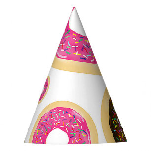 Chapeaux De Fètes Gâteaux Donuts Rose & Marron avec Décorations Mode