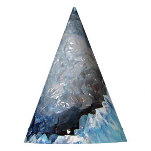 Chapeaux De Fètes Géode de cristal bleu noir