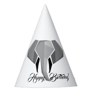 Chapeaux De Fètes Geometrics Elephant Head Anniversaire
