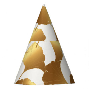 Chapeaux De Fètes Ginkgo Gold : Design Vintage de luxe.
