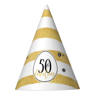 Chapeaux De Fètes Gold 50 & Fabuleux Anniversaire Confetti Casquette