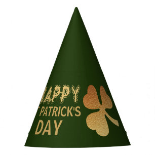 Chapeaux De Fètes Gold Foil Shamrock, St Patrick's Day Party