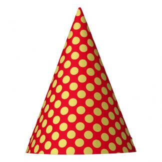 Chapeaux De Fètes Gold Polka Dot Red Party Casquette