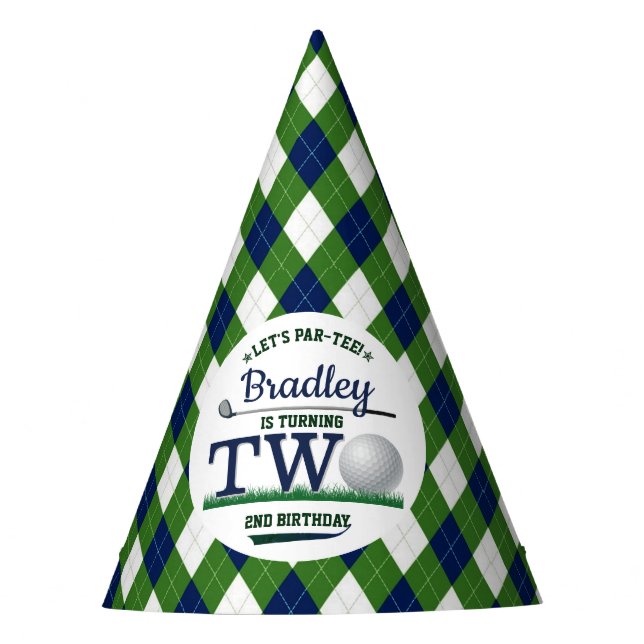 Chapeaux De Fètes Golf PAR-TEE 2e anniversaire (Devant)