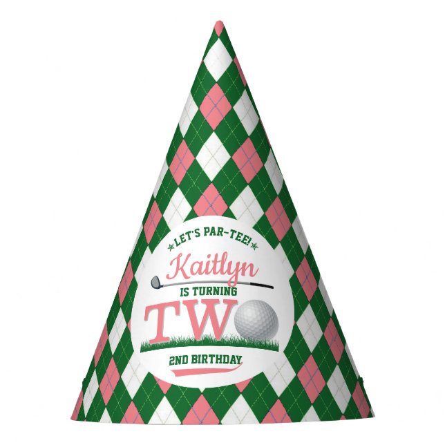 Chapeaux De Fètes Golf PAR-TEE 2e anniversaire (Devant)