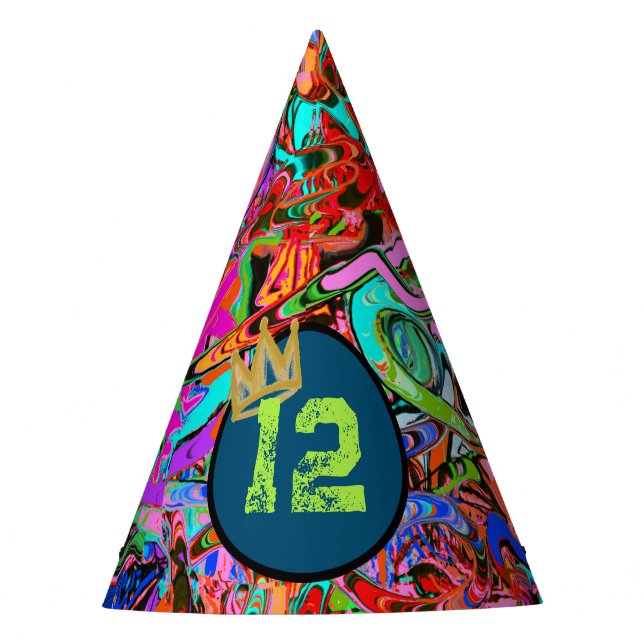 Chapeaux De Fètes Graffiti avec couronne et âge (Devant)