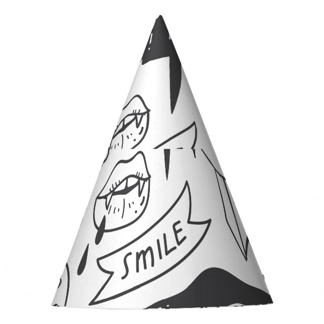 Chapeaux De Fètes Graffiti mignon : Doodle Art Set. (Devant)
