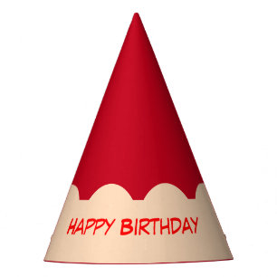 Chapeaux De Fètes Graphique en pointes rouges Anniversaire