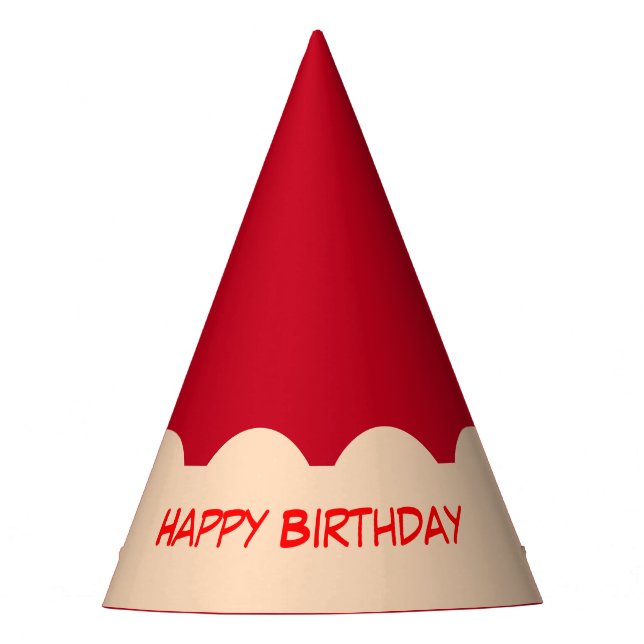 Chapeaux De Fètes Graphique en pointes rouges Anniversaire (Devant)