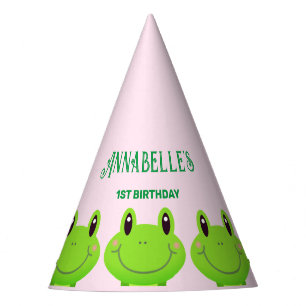Chapeaux De Fètes Grenouille Anniversaire Thème Fête Jolie rose