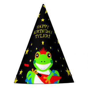 Chapeaux De Fètes Grenouille d'arbre d'anniversaire de Rockin avec g