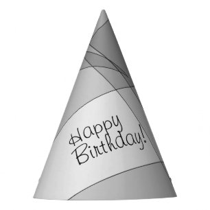 Chapeaux De Fètes Gris géométrique personnalisé