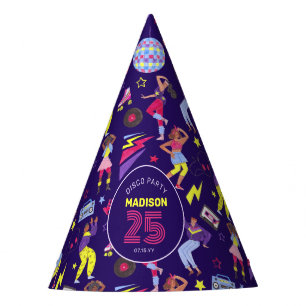 Chapeaux De Fètes Groovy Roller Disco Fête Violette Rétro Millénaris