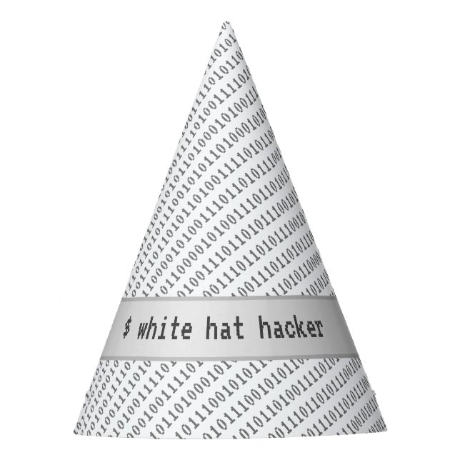 Chapeaux De Fètes Hacker Casquette blanc pour costume simple ou Tech (Devant)