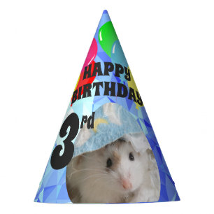Chapeaux De Fètes Hammyville - Bleu mignon Hamster Gems