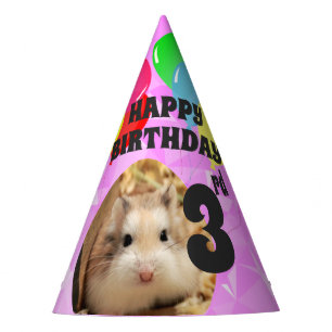 Chapeaux De Fètes Hammyville - Cute Hamster Fuschia Gems