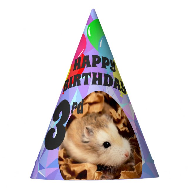 Chapeaux De Fètes Hammyville - Gemmes mignonnes pourpres Hamster (Devant)