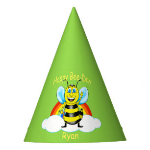 Chapeaux De Fètes Happy Bee Birthday Casquette (Personnalisable)