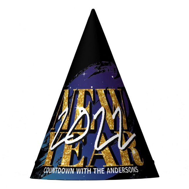 CHAPEAUX DE FÈTES HAPPY NEW YEAR'S EVE PARTY BRUSH STROKE (Devant)