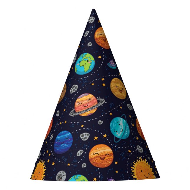 Chapeaux De Fètes Happy Planets Casquette papier (Devant)