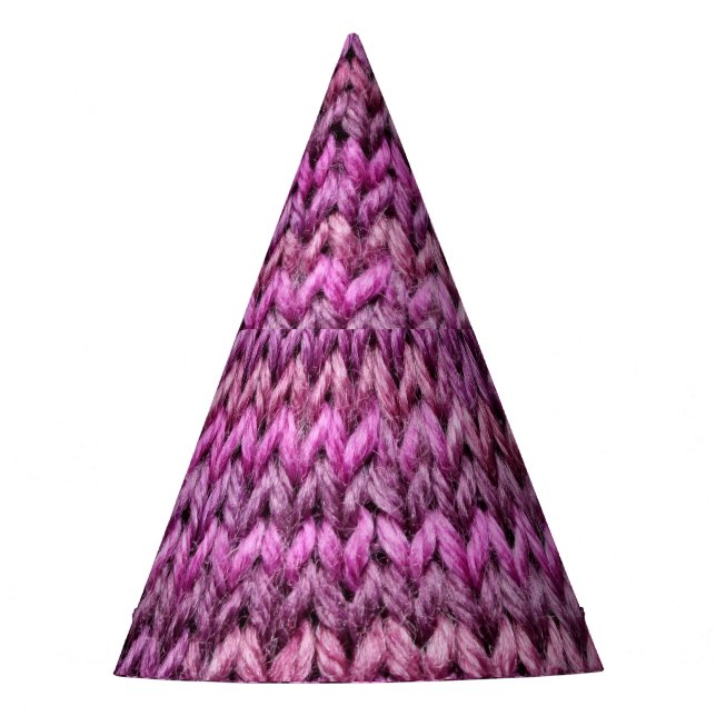 Chapeaux De Fètes Harmonie de Knit : Texture de bande violette (Devant)
