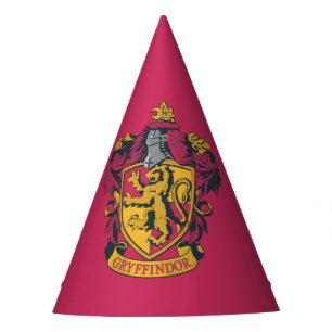 Chapeaux De Fètes Harry Potter Gryffindor Crest Gold et Rouge