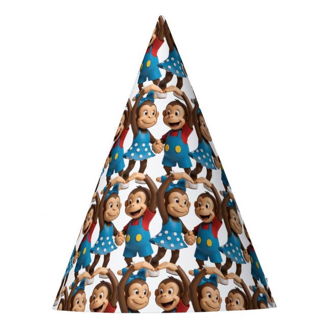 Chapeaux De Fètes Heart Hands Monkeys  - Sweet Mimo & Zina (Devant)