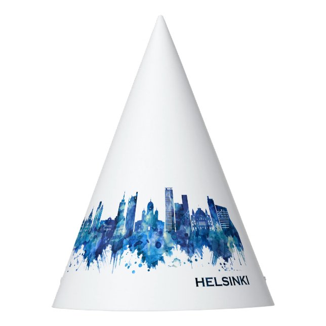 Chapeaux De Fètes Helsinki Finlande Skyline Blue (Devant)