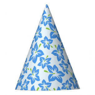 Chapeaux De Fètes Hibiscus Bleu, Fleurs Bleues, Motif De Fleurs