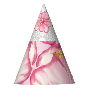 Chapeaux De Fètes Hibiscus & dentelle PINK