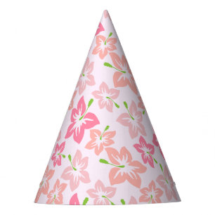 Chapeaux De Fètes Hibiscus Rose, Fleurs Roses, Motif De Fleurs
