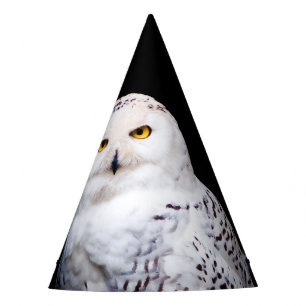 Chapeaux De Fètes Hibou des neiges majestueux d'hiver