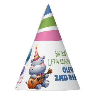 Chapeaux De Fètes "Hippo Super anniversaire Bash Bonanza !"