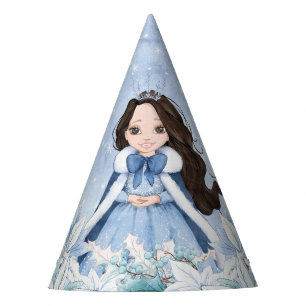 Chapeaux De Fètes Hiver neigeux Noir Cheveux Princesse
