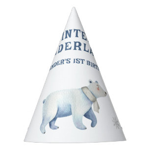 Chapeaux De Fètes Hiver Onederland Ours polaire 1er anniversaire