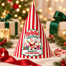 Ho Ho Ho Santa Noël Anniversaire Rouge Blanc Rayur